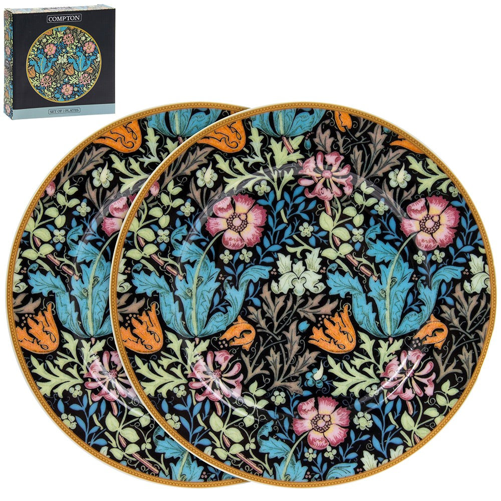 Set of 2 William Morris Compton Plates