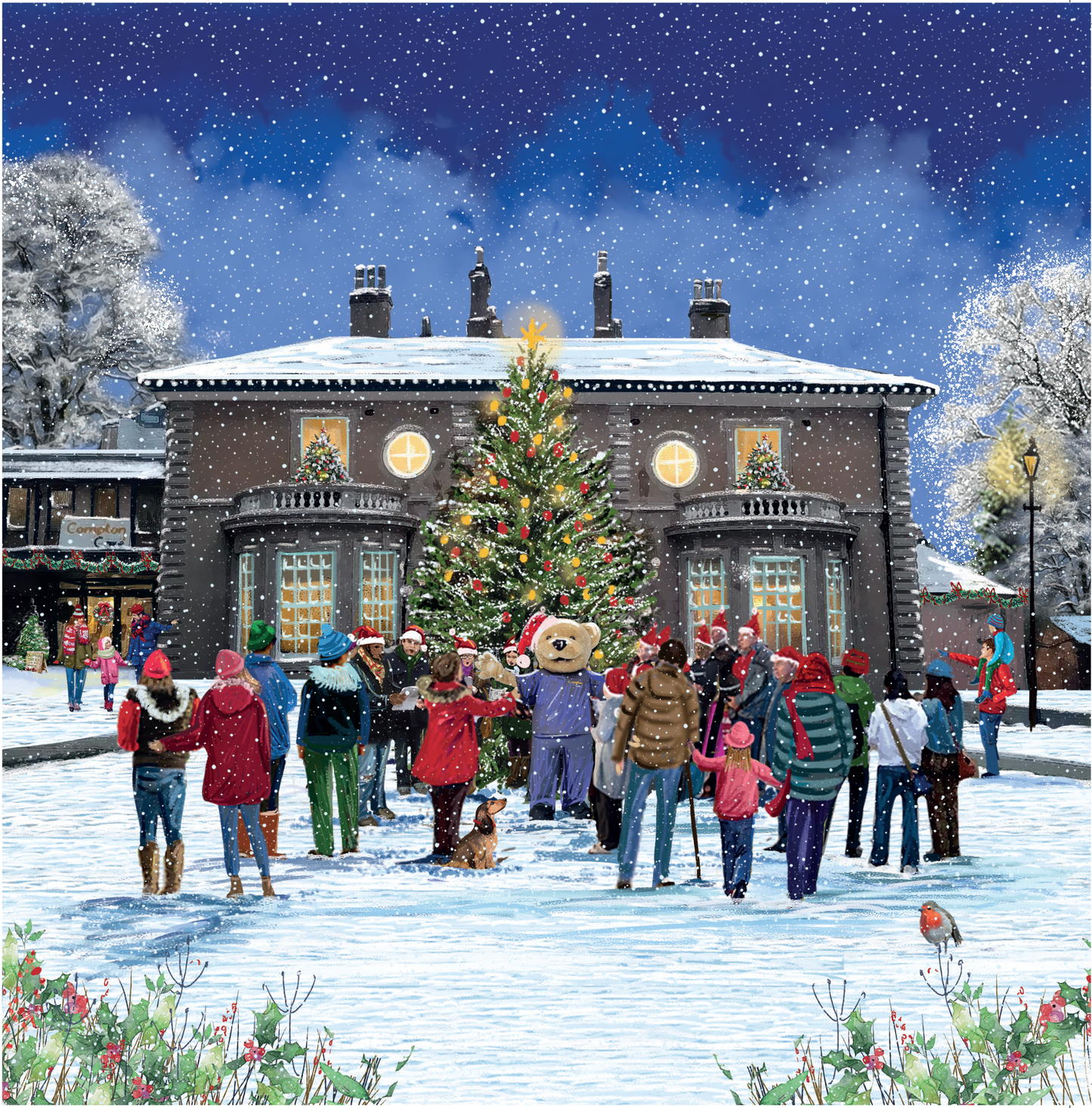 Compton Care - 10 x Charity Christmas Cards - 15 x 15cm - Compton Hall