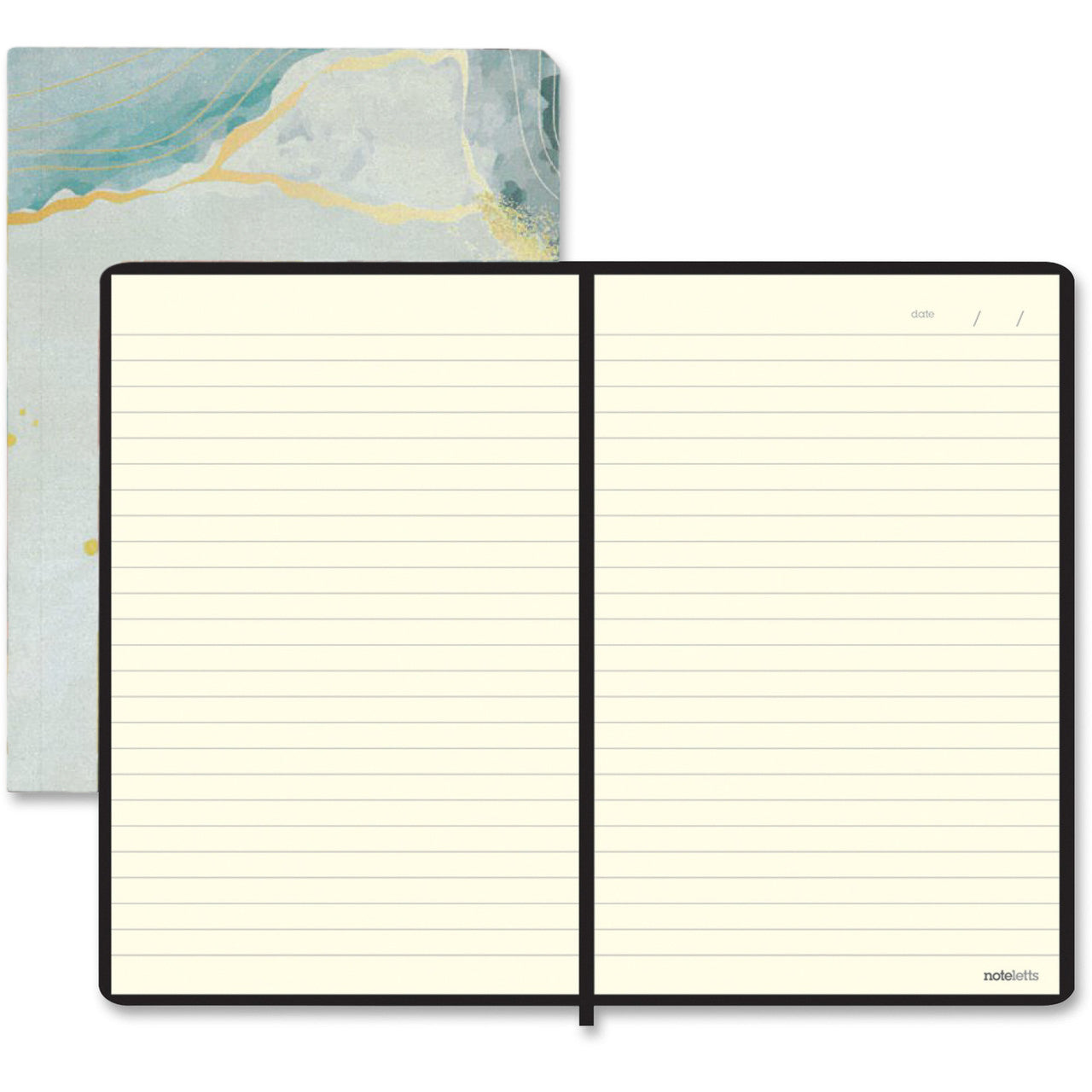 Compton Care A5 Hardback Notebook - Blue & Gold