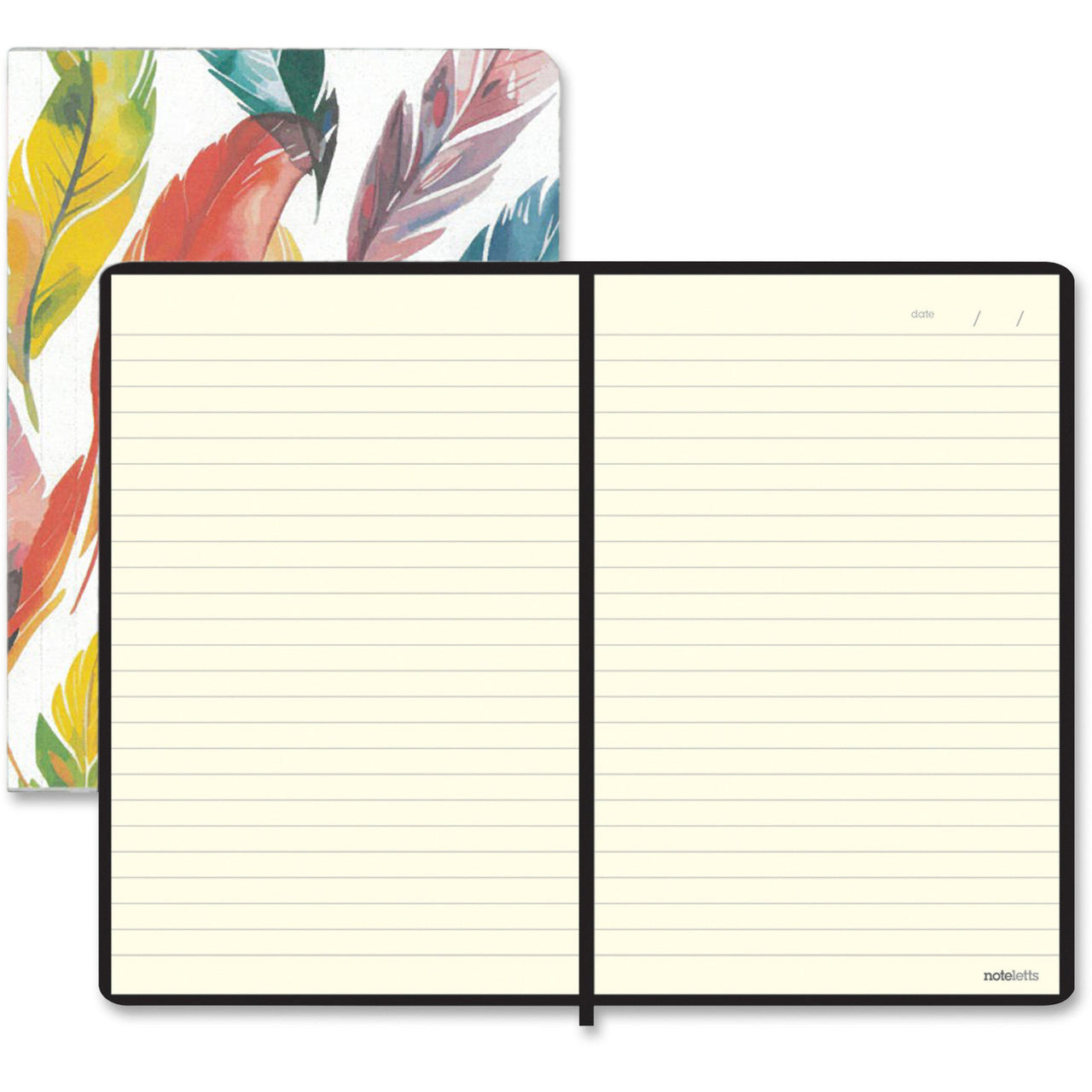 Compton Care A5 Hardback Notebook - Feathers