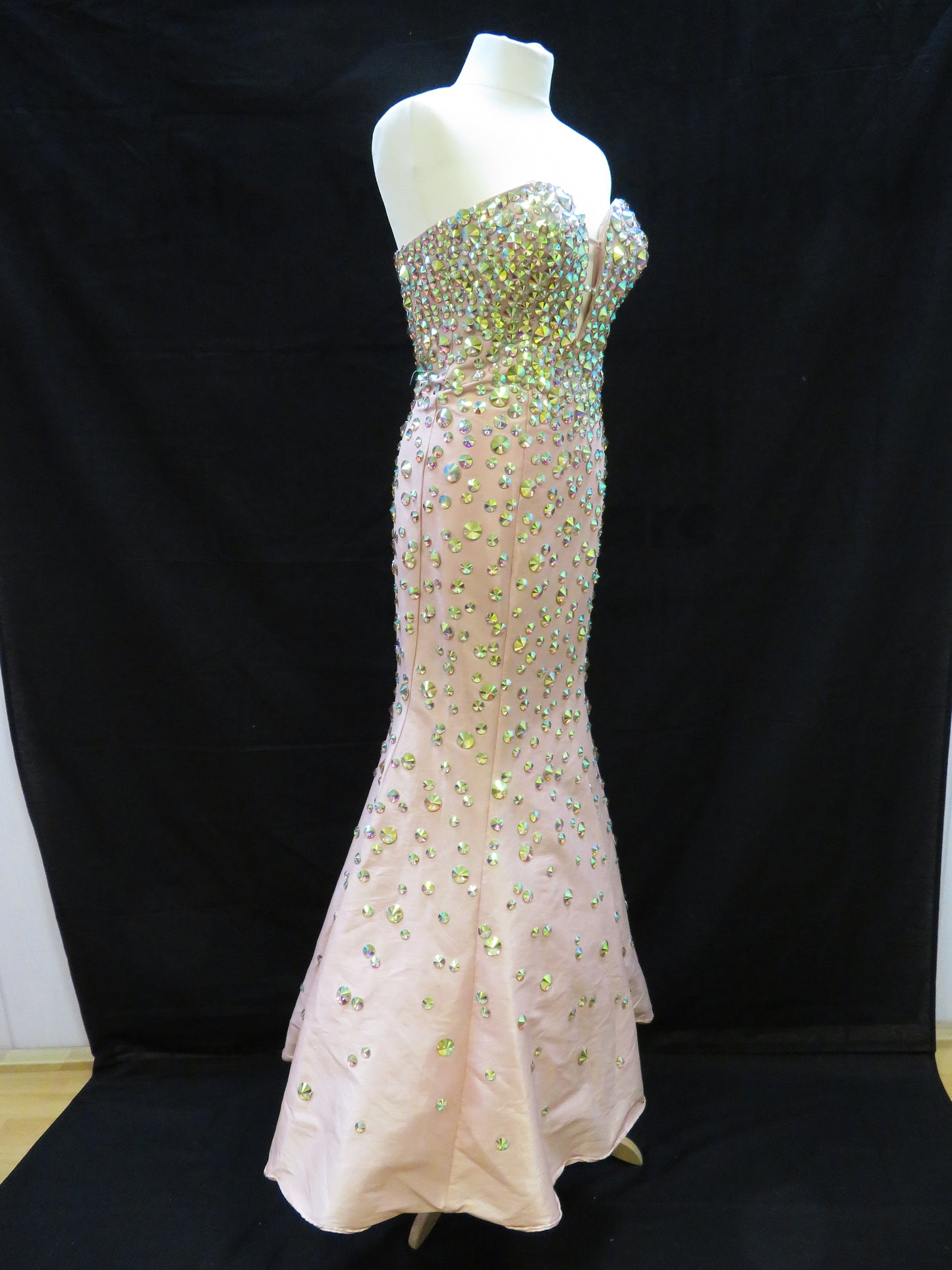 Jovani - Strapless Embelished Evening Gown