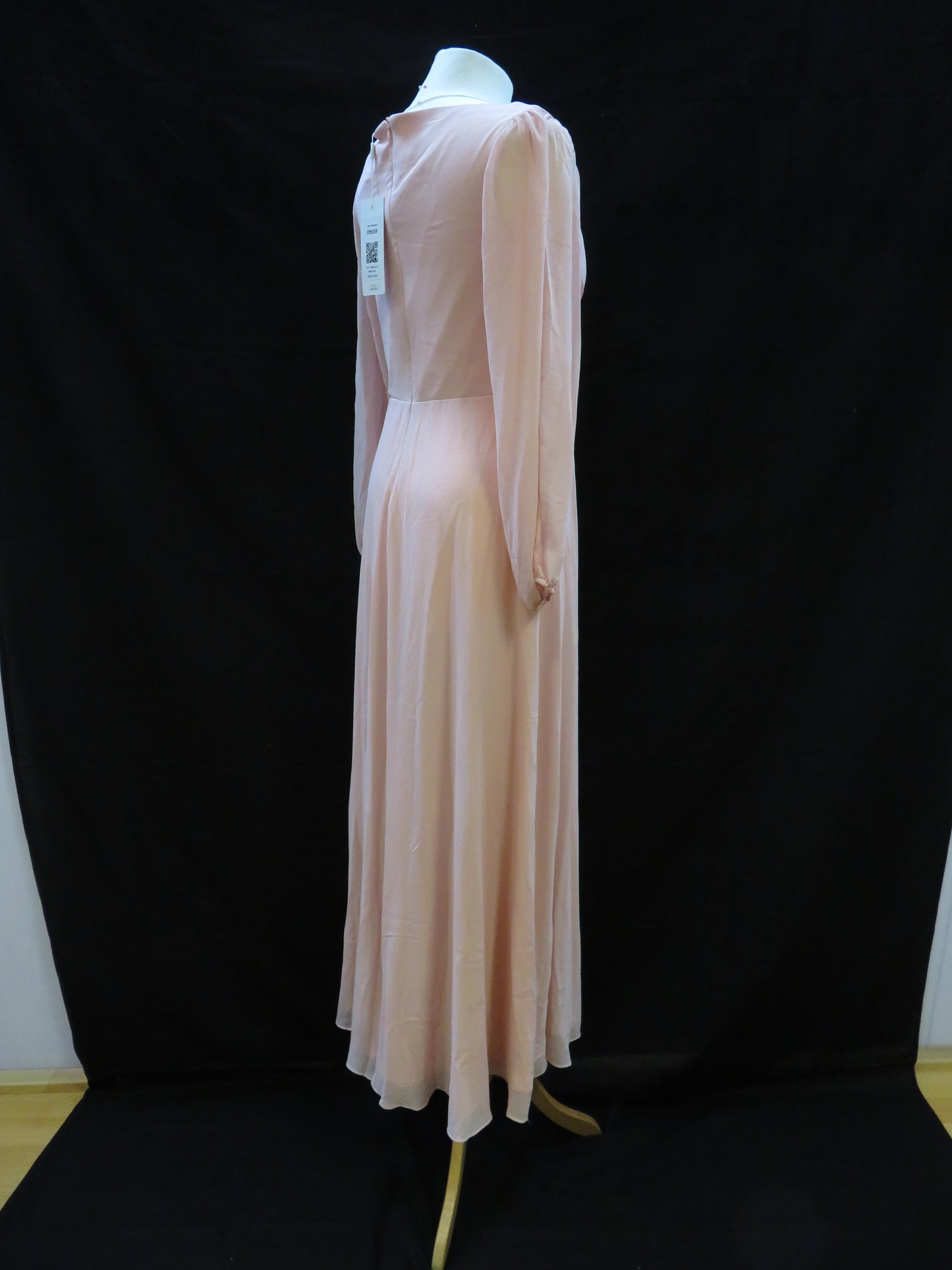 Ever Pretty - Pink Chiffon Long Sleeve Gown