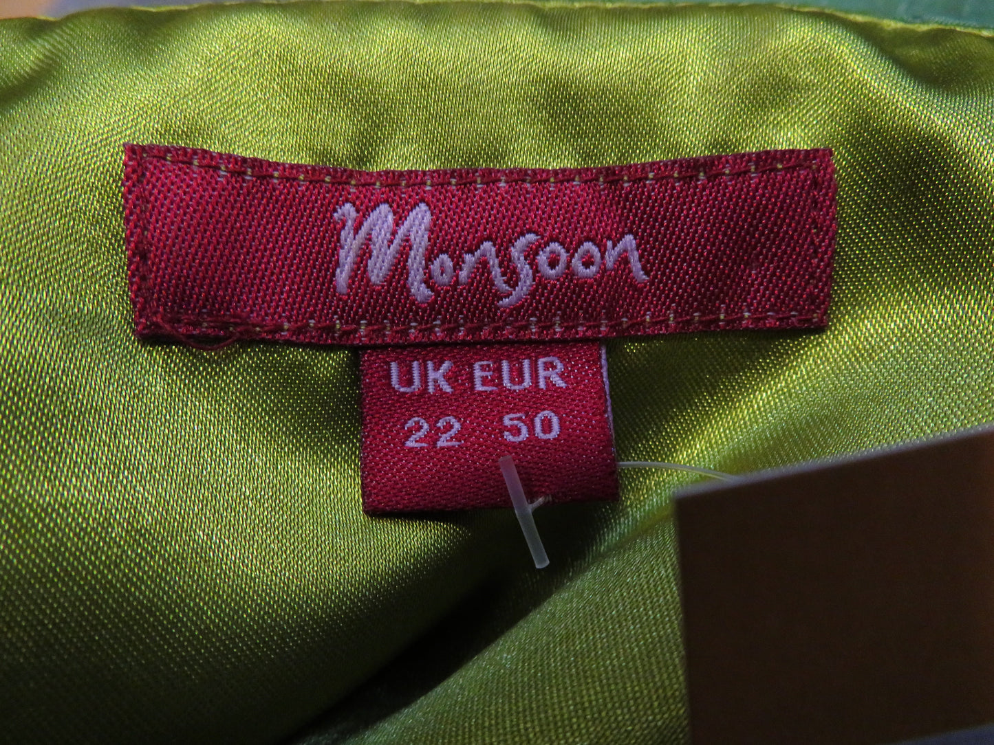 Monsoon - Monica Embellished - Green Sleeveless Dress - V Neck