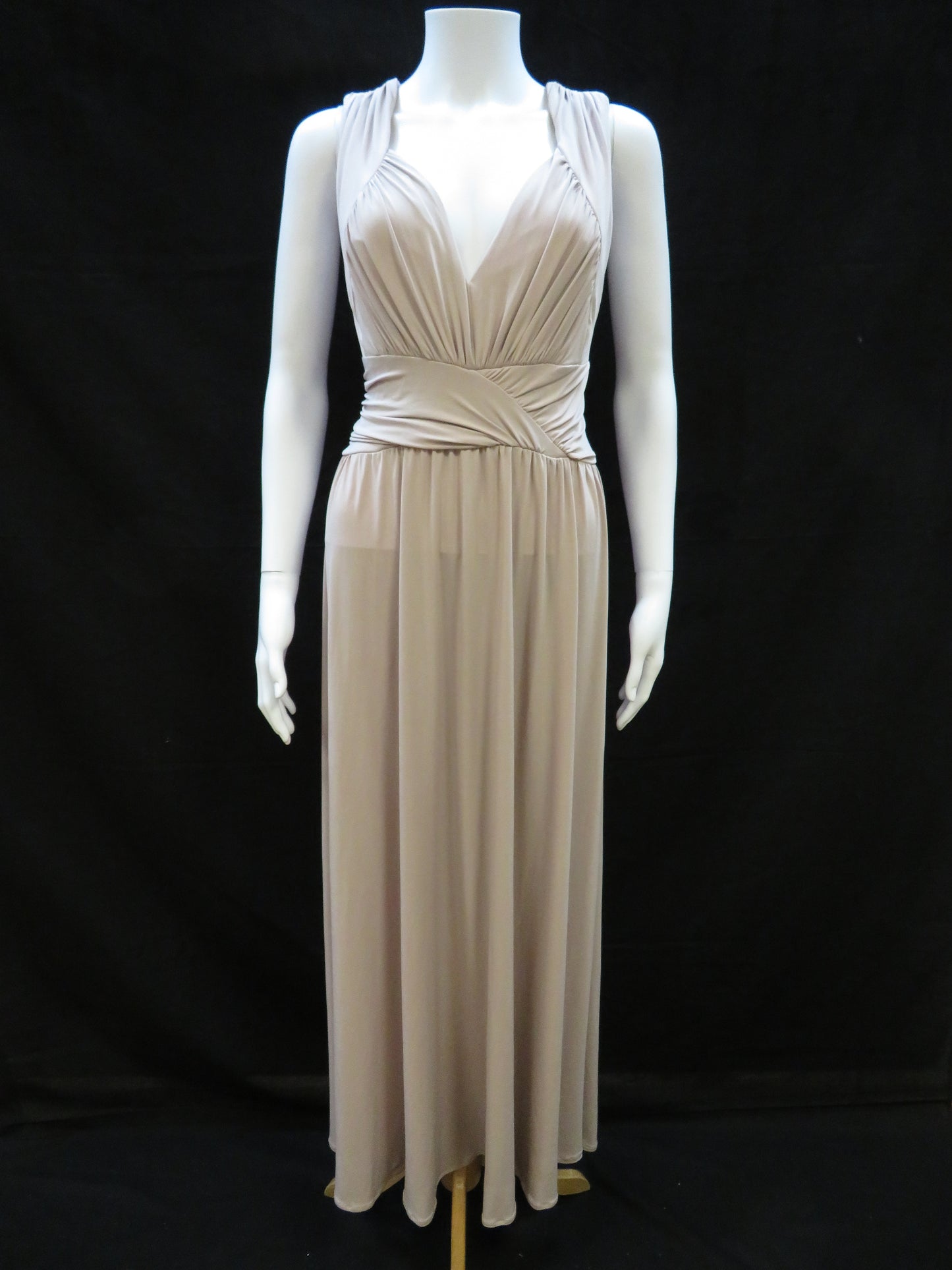 ASOS - Ivory Open Neck Maxi Dress With Wrap Waist