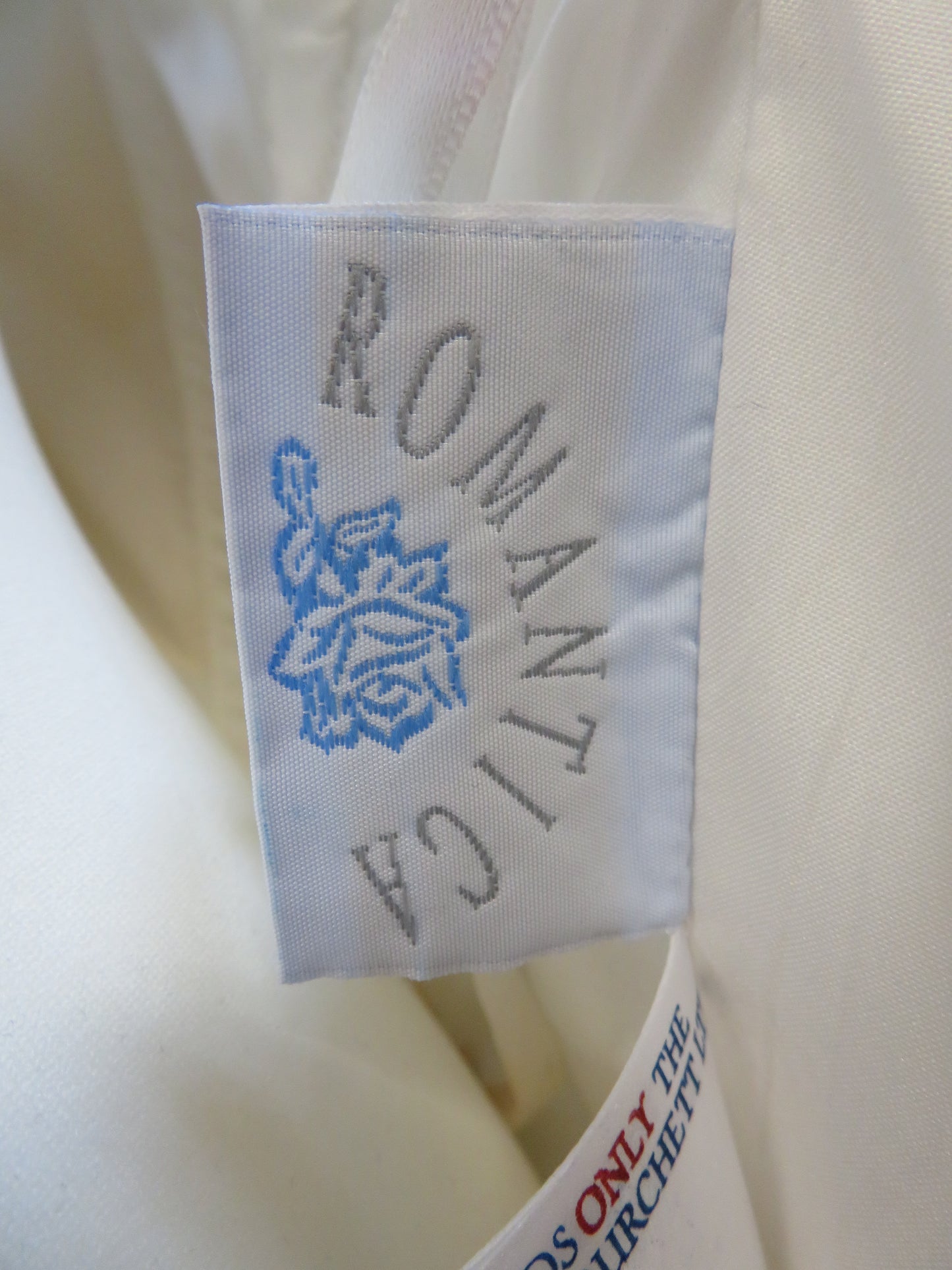 Romantica - White Wedding Dress - Strapless Beaded - Size L