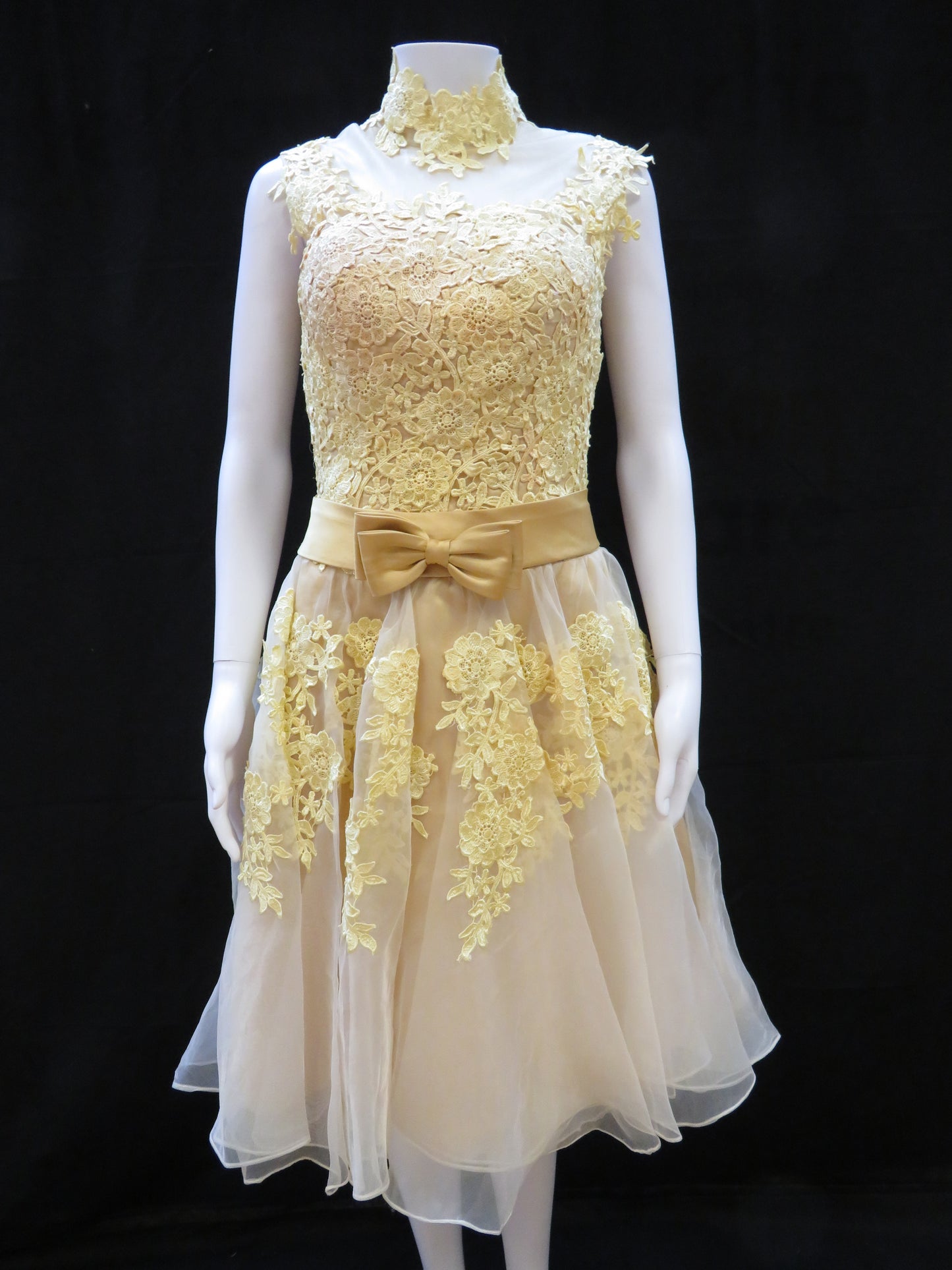 Princess Yellow Cocktail Prom Dress