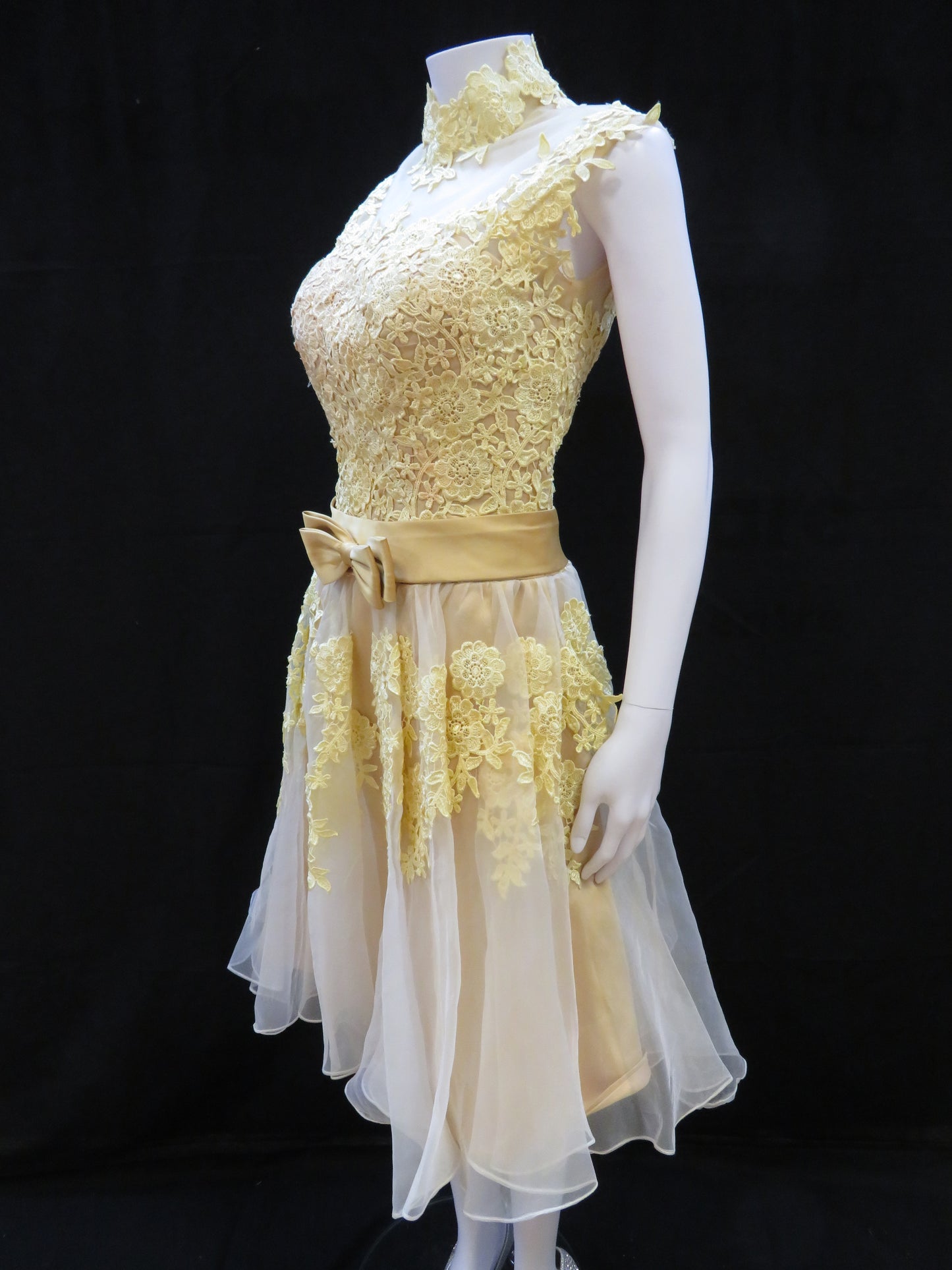 Princess Yellow Cocktail Prom Dress
