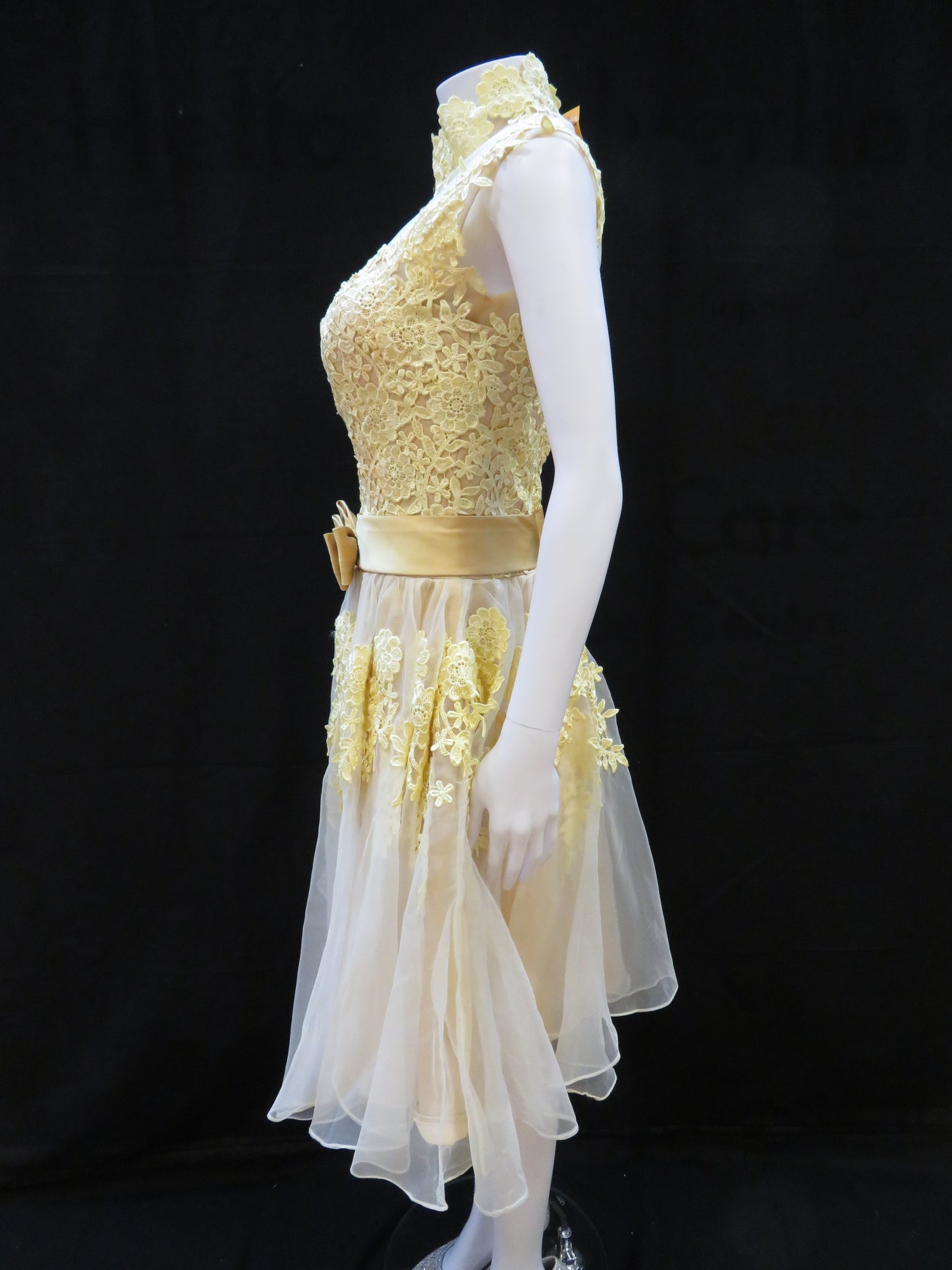 Princess Yellow Cocktail Prom Dress
