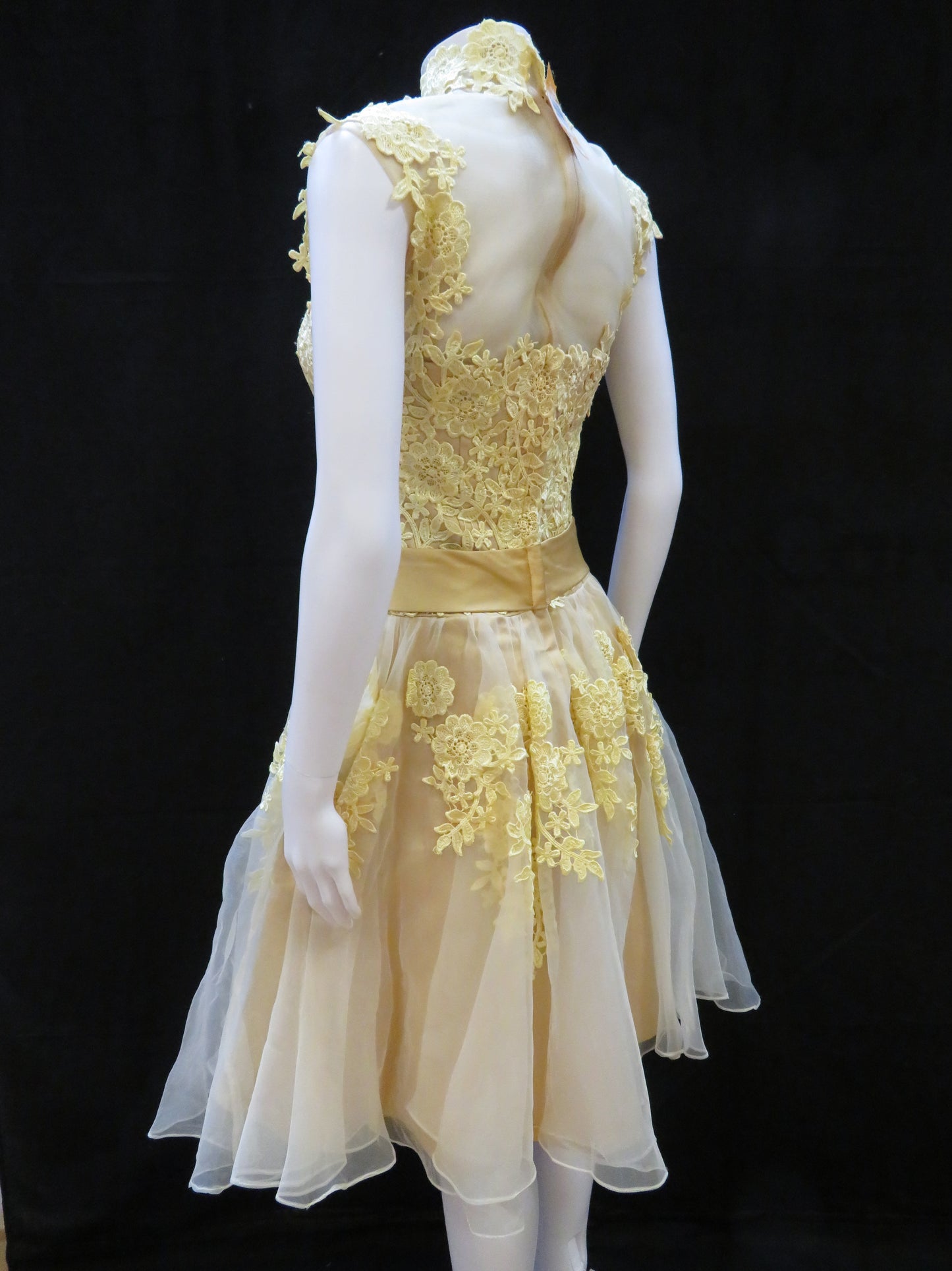 Princess Yellow Cocktail Prom Dress