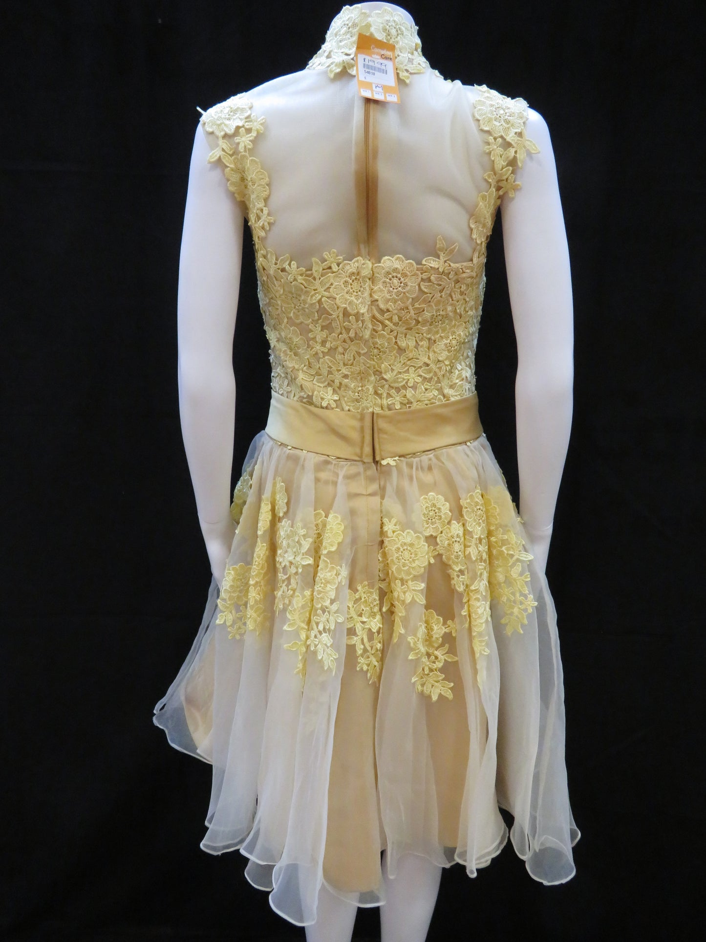 Princess Yellow Cocktail Prom Dress