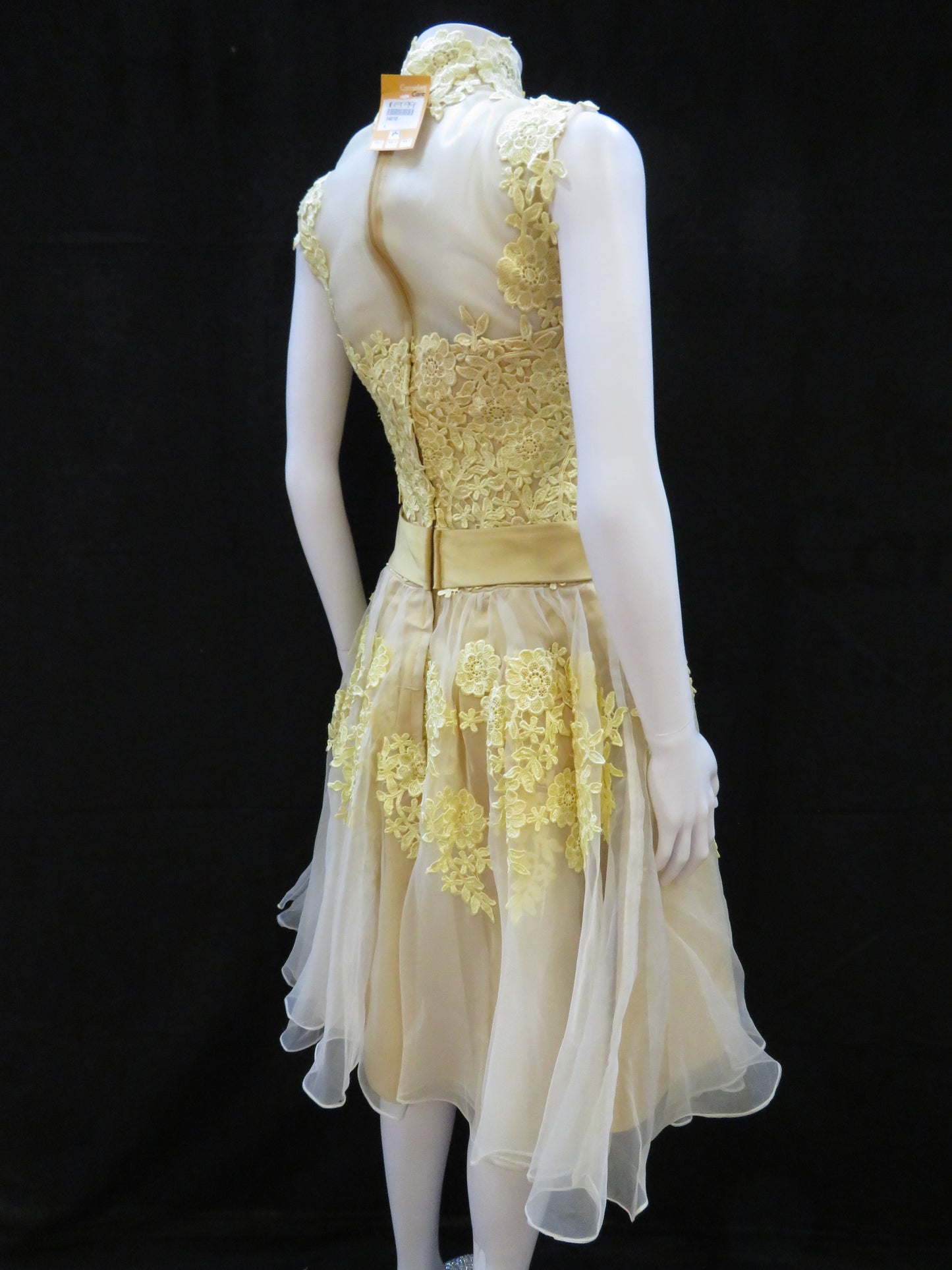 Princess Yellow Cocktail Prom Dress
