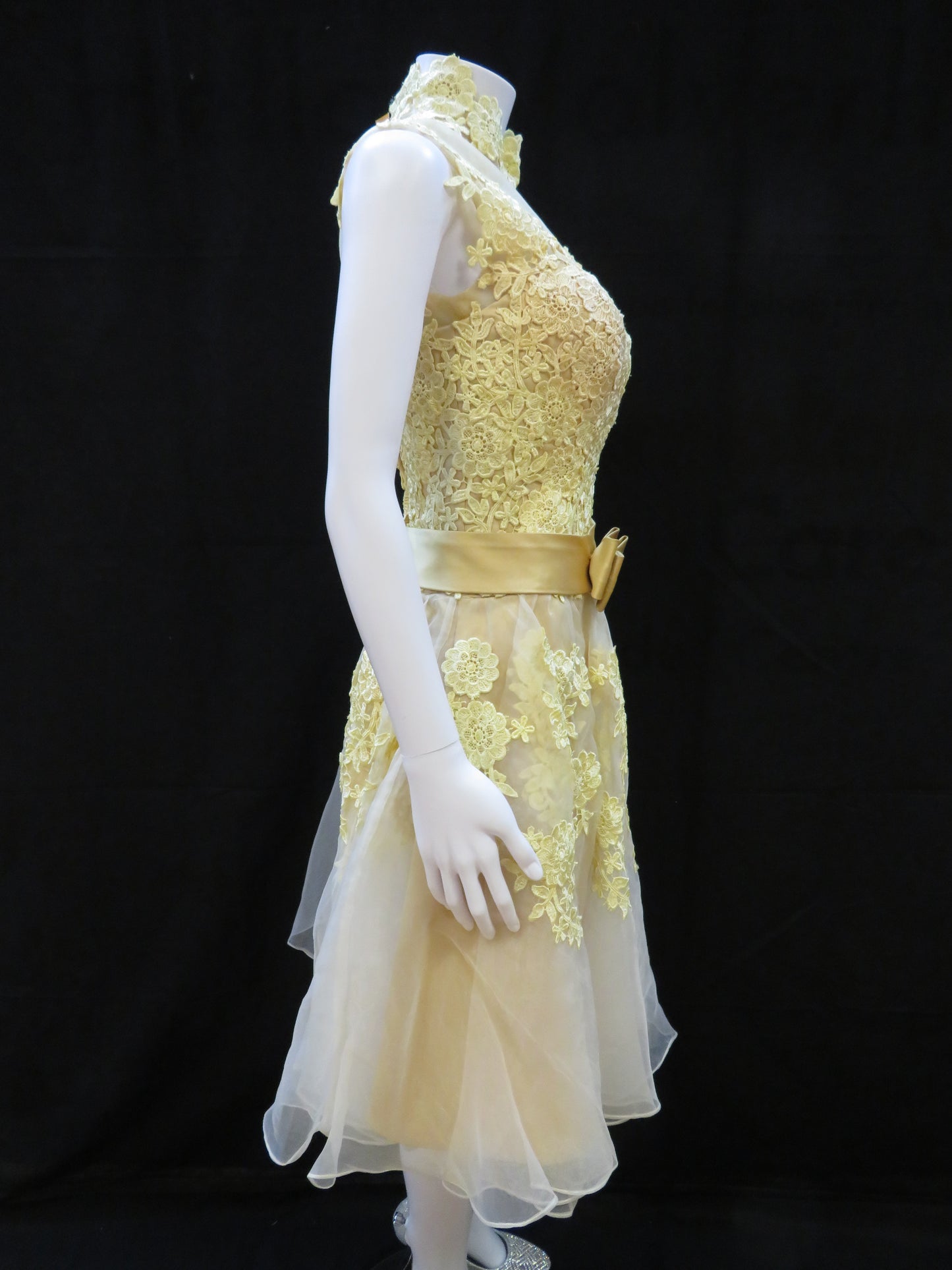 Princess Yellow Cocktail Prom Dress