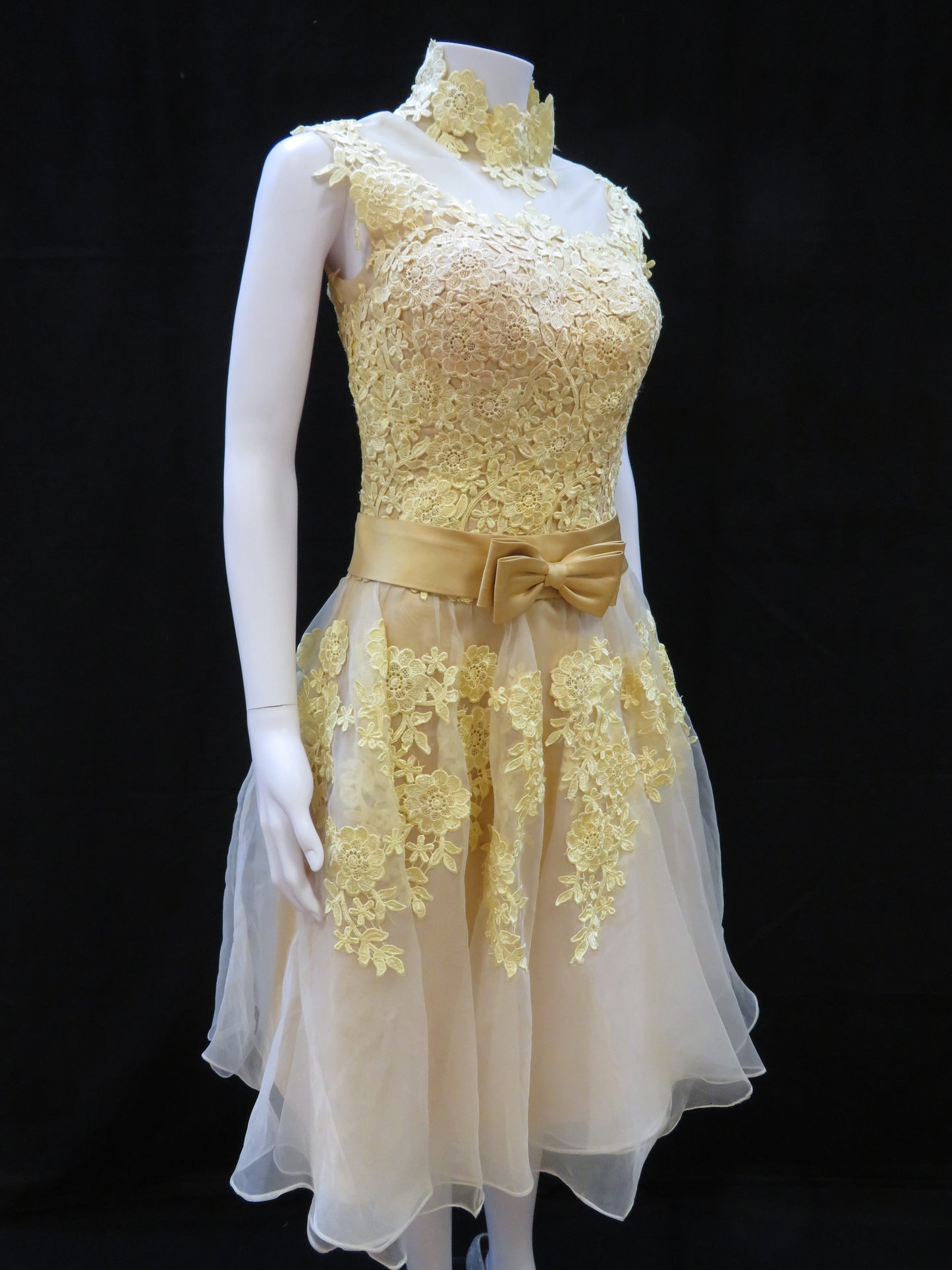 Princess Yellow Cocktail Prom Dress