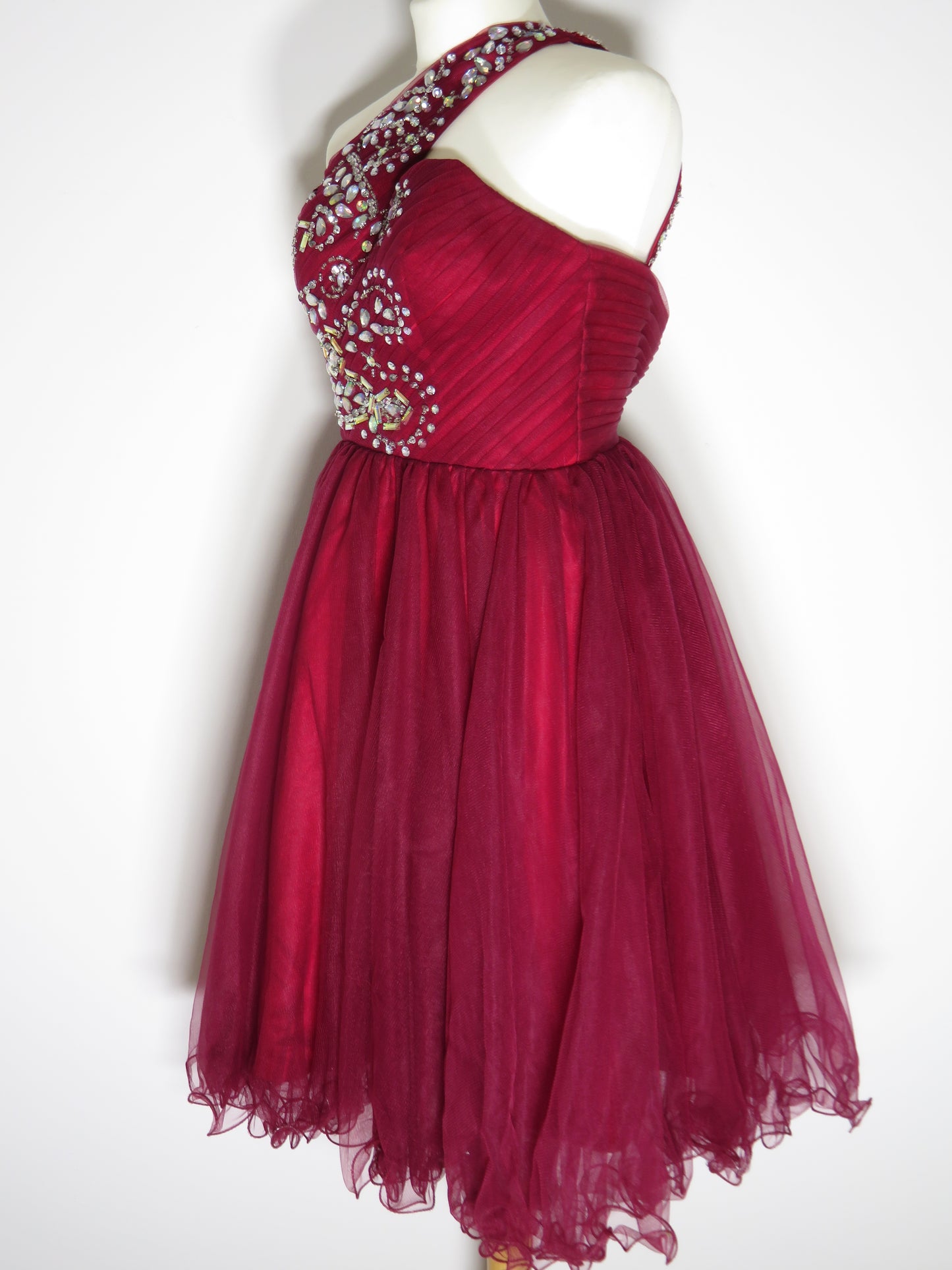 Red Prom Dress with Gem Detailing