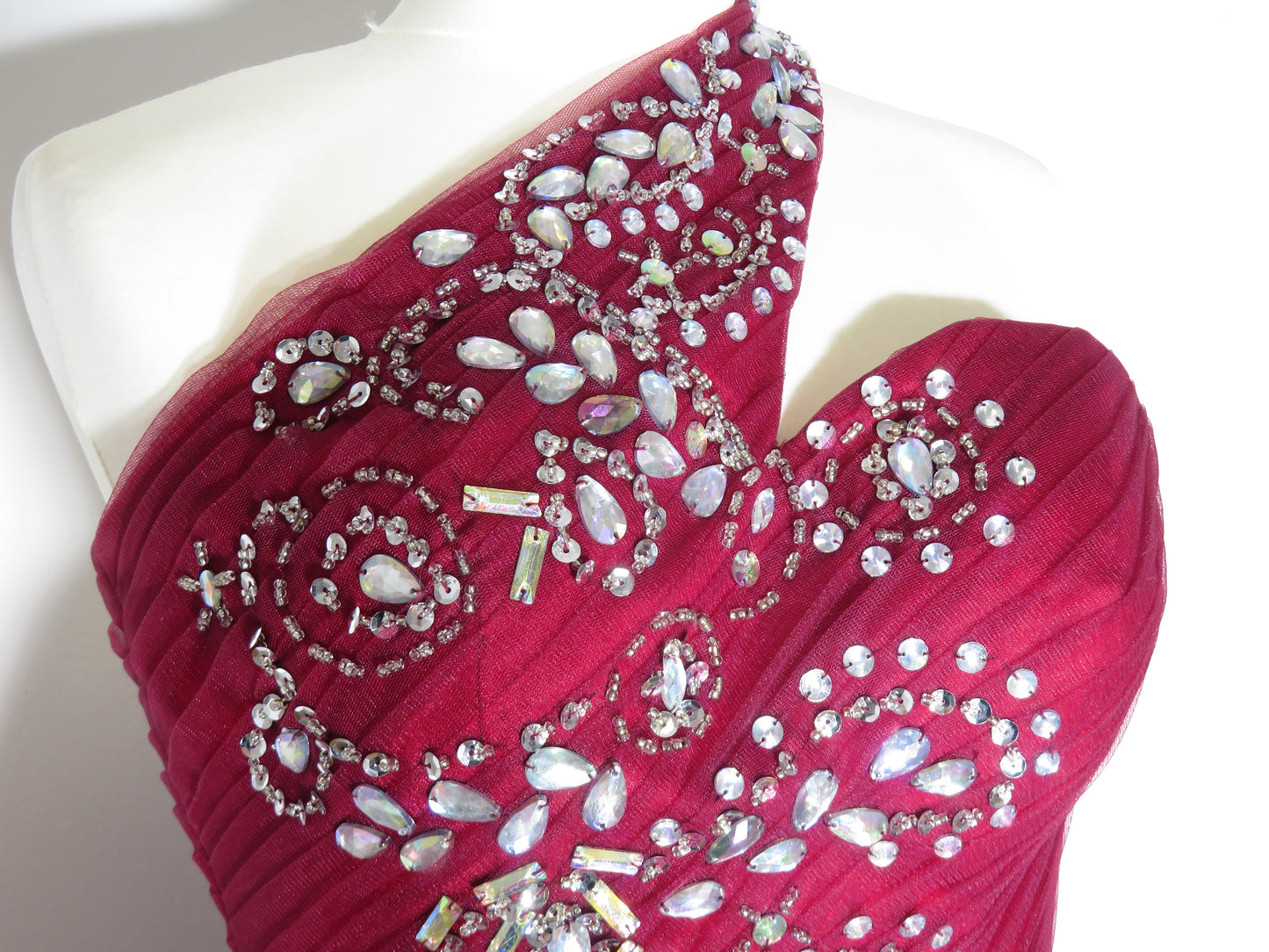 Red Prom Dress with Gem Detailing