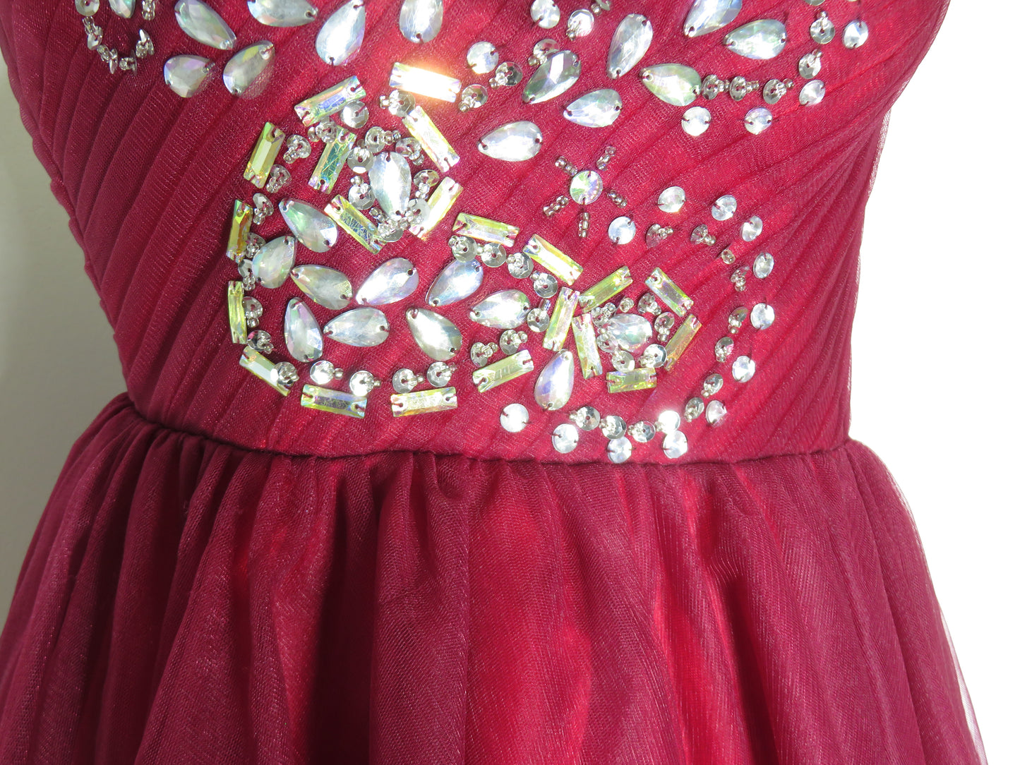 Red Prom Dress with Gem Detailing