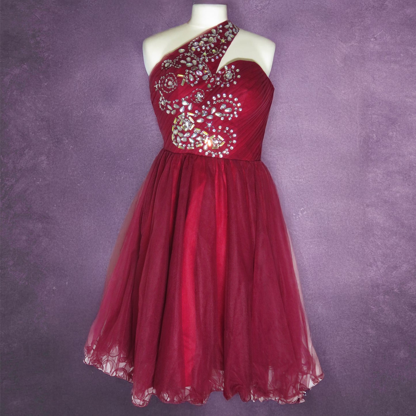 Red Prom Dress with Gem Detailing
