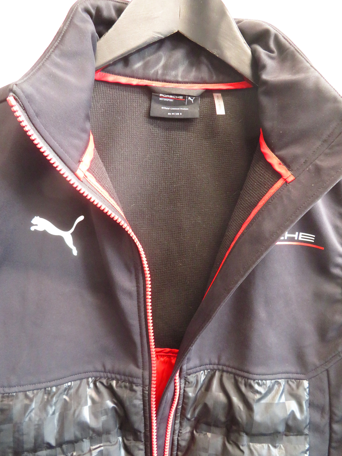 Puma Porsche Motorsport Gilet Bodywarmer EU M US S Black Red Mens Padded Zip