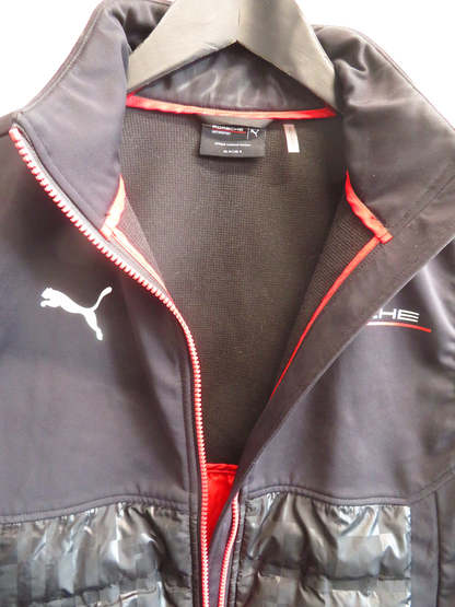 Puma Porsche Motorsport Gilet Bodywarmer EU M US S Black Red Mens Padded Zip