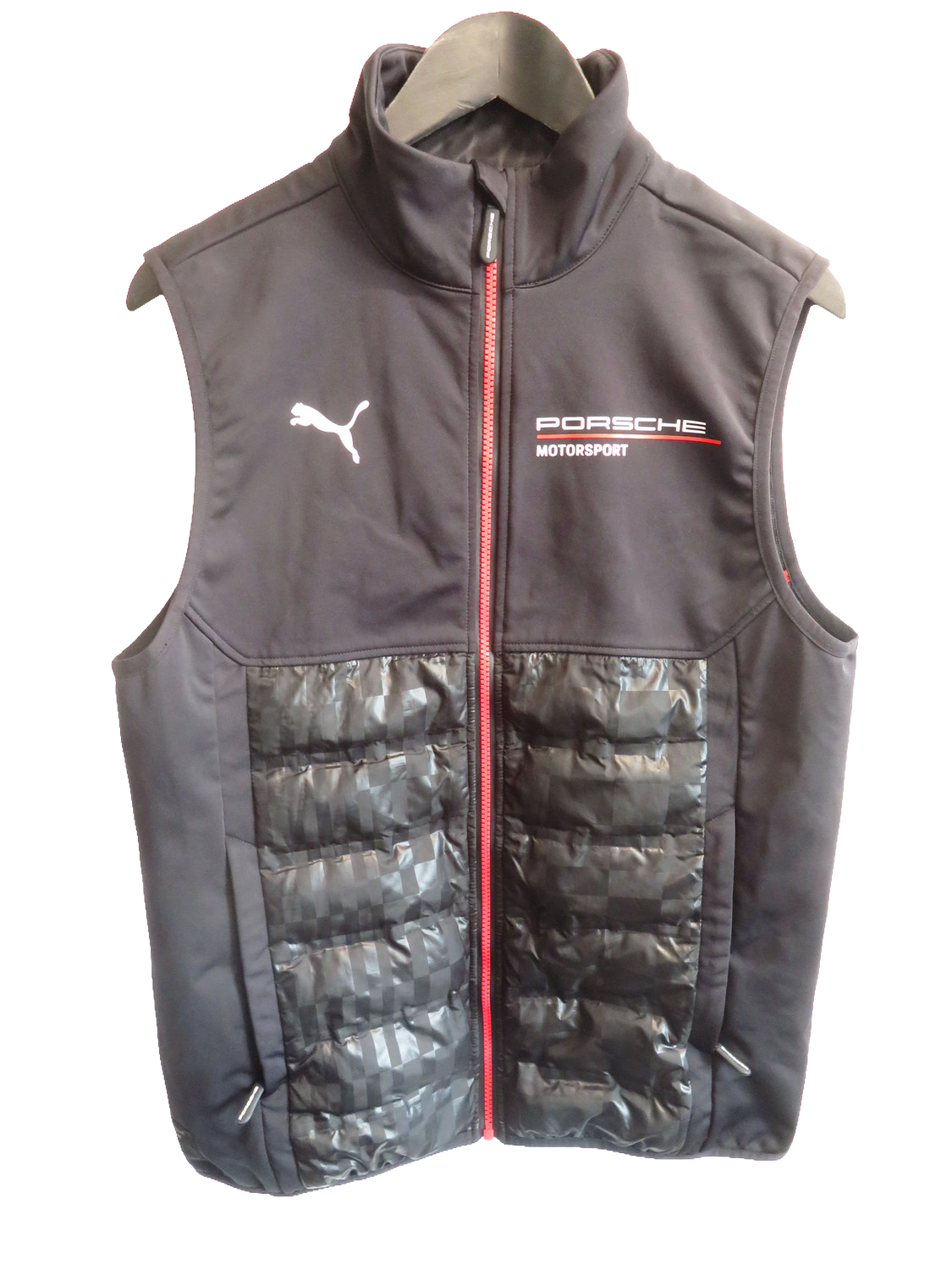 Puma Porsche Motorsport Gilet Bodywarmer EU M US S Black Red Mens Padded Zip
