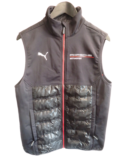 Puma Porsche Motorsport Gilet Bodywarmer EU M US S Black Red Mens Padded Zip
