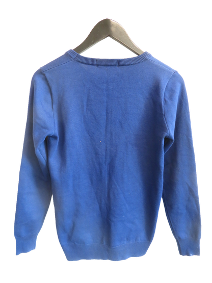 Stone Island Mens Jumper XL Blue Crew Neck Knit Long Sleeve Pullover Knitwear
