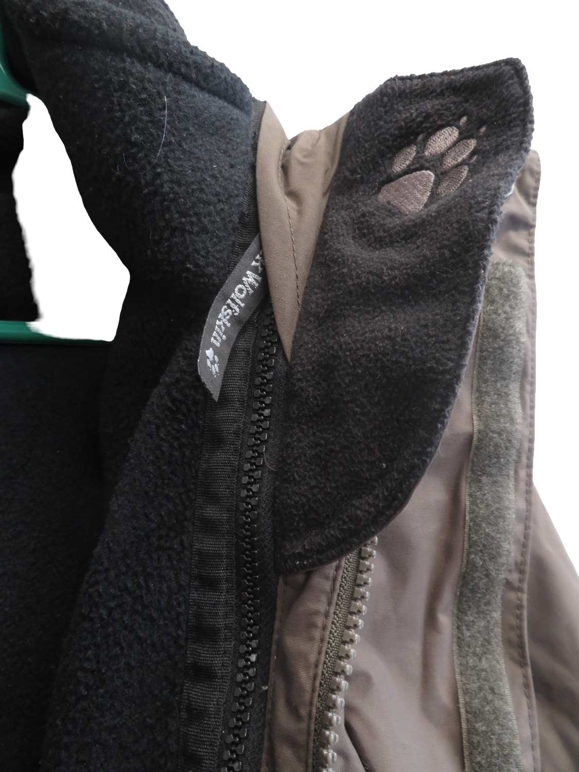 Jack Wolfskin Texapore Mens Parka Jacket L Brown Waterproof Hooded Fleece Lined