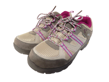 North Ridge Bexhill Womens Waterproof Walking Shoes UK 7 Grey Pink Suede Mesh
