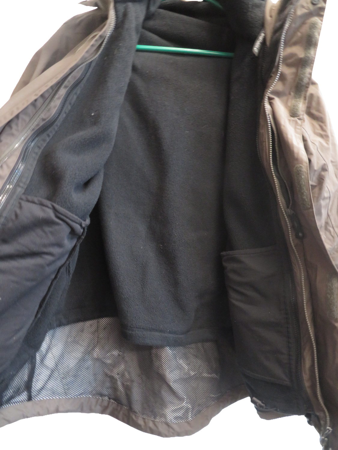Jack Wolfskin Texapore Mens Parka Jacket L Brown Waterproof Hooded Fleece Lined