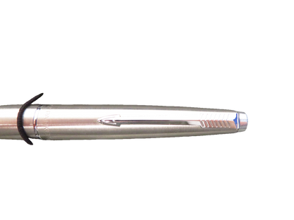Parker 45 Fountain Pen Silver Brushed Stainless Steel Chrome Trim Boxed Vintage