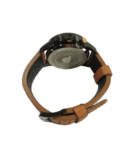 AVI-8 Hawker Harrier Matador Mens Chronograph Watch Black Brown Leather Strap