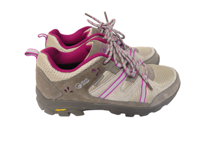 North Ridge Bexhill Womens Waterproof Walking Shoes UK 7 Grey Pink Suede Mesh