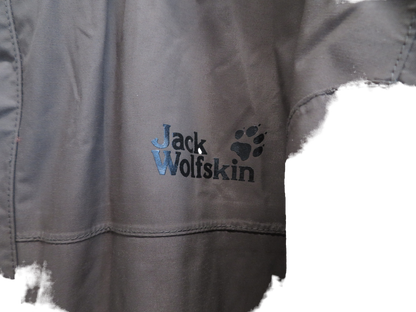 Jack Wolfskin Texapore Mens Parka Jacket L Brown Waterproof Hooded Fleece Lined