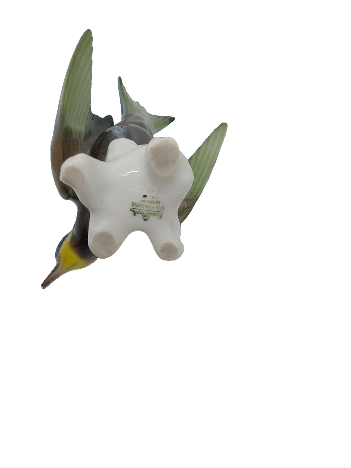 Rosenthal Porcelain Bird Figurine Diving Blue Tit Multi Colour Germany Vintage
