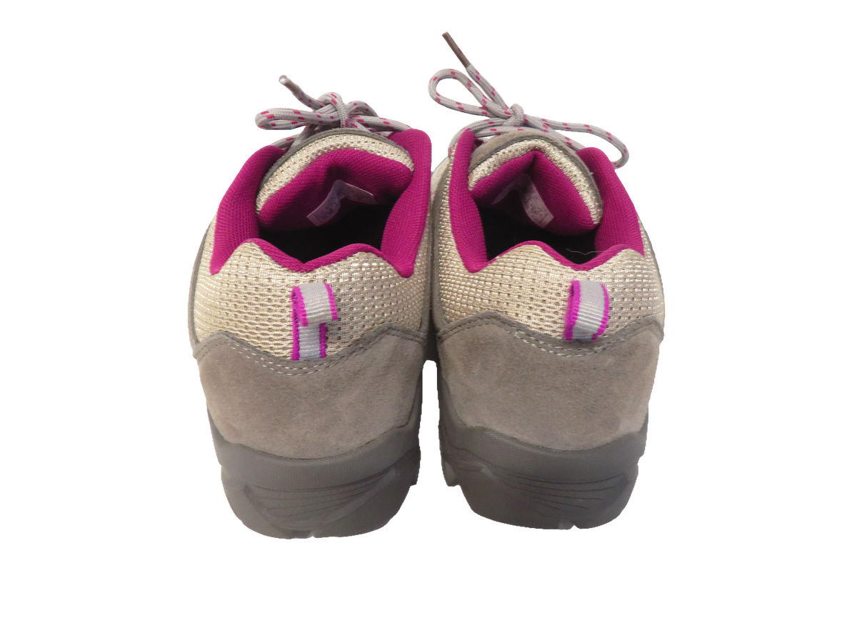 North Ridge Bexhill Womens Waterproof Walking Shoes UK 7 Grey Pink Suede Mesh
