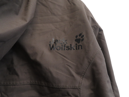 Jack Wolfskin Texapore Mens Parka Jacket L Brown Waterproof Hooded Fleece Lined