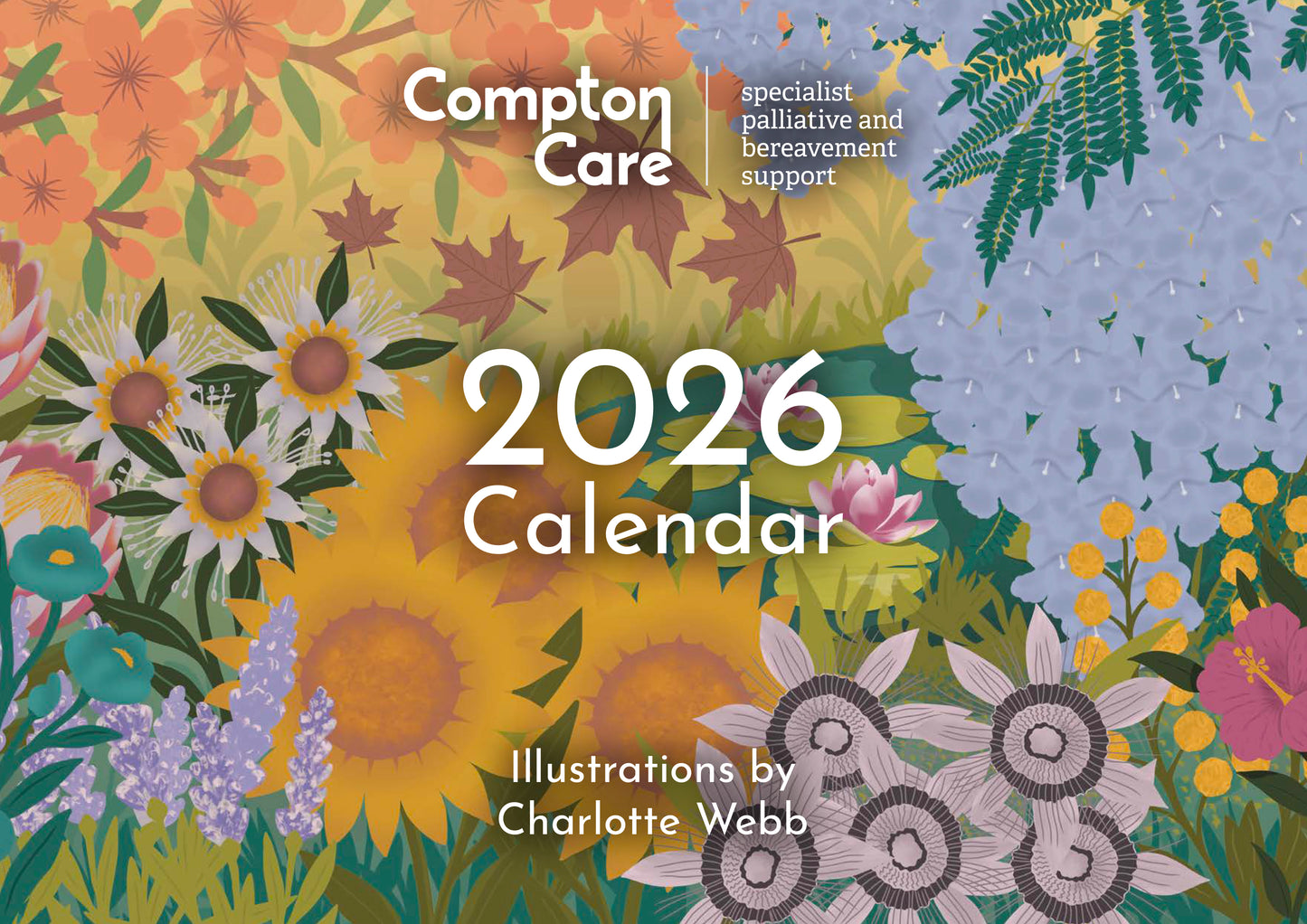 Compton Care 2026 Wall Calendar - A4 Calendar 42 x 30 cm - Illustrated By Charlotte Webb