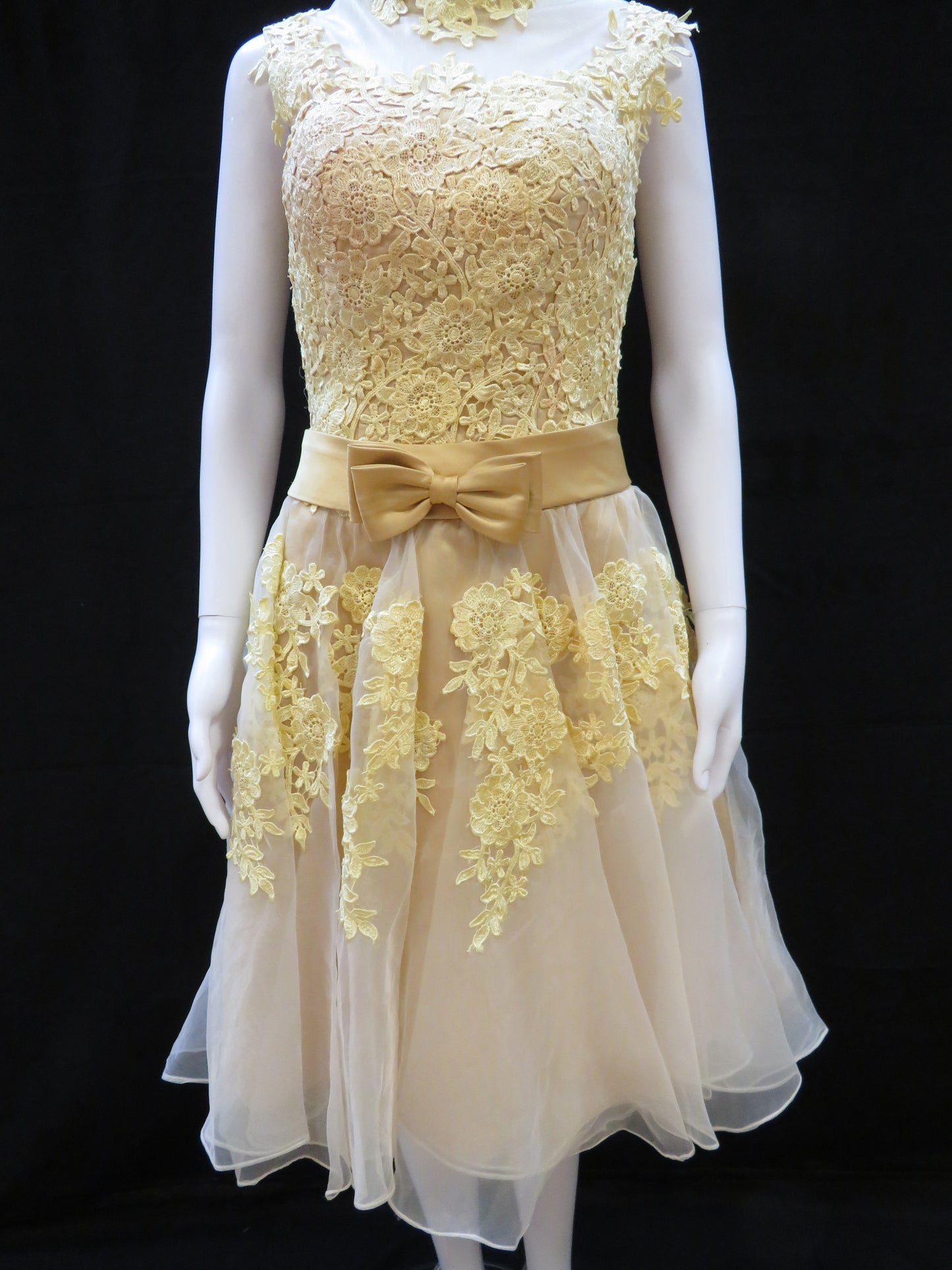 Princess Yellow Cocktail Prom Dress