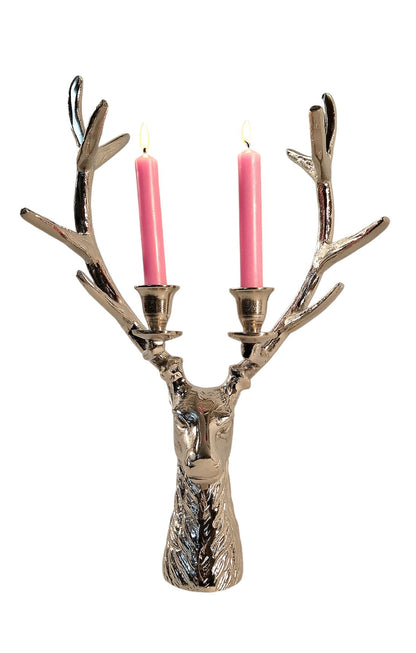 Stag 2 Piece Dinner Candle Holder - 50cm