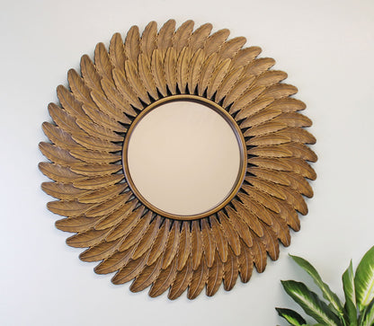 Bronze Effect - Feather Frame Mirror