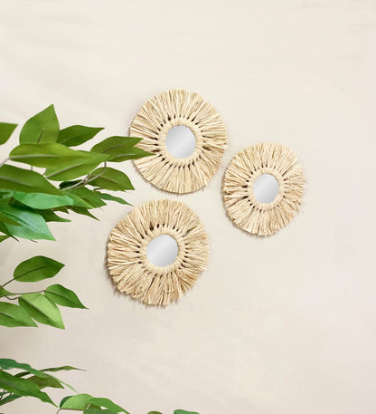 Dried Grass Mirrors - Set of Three