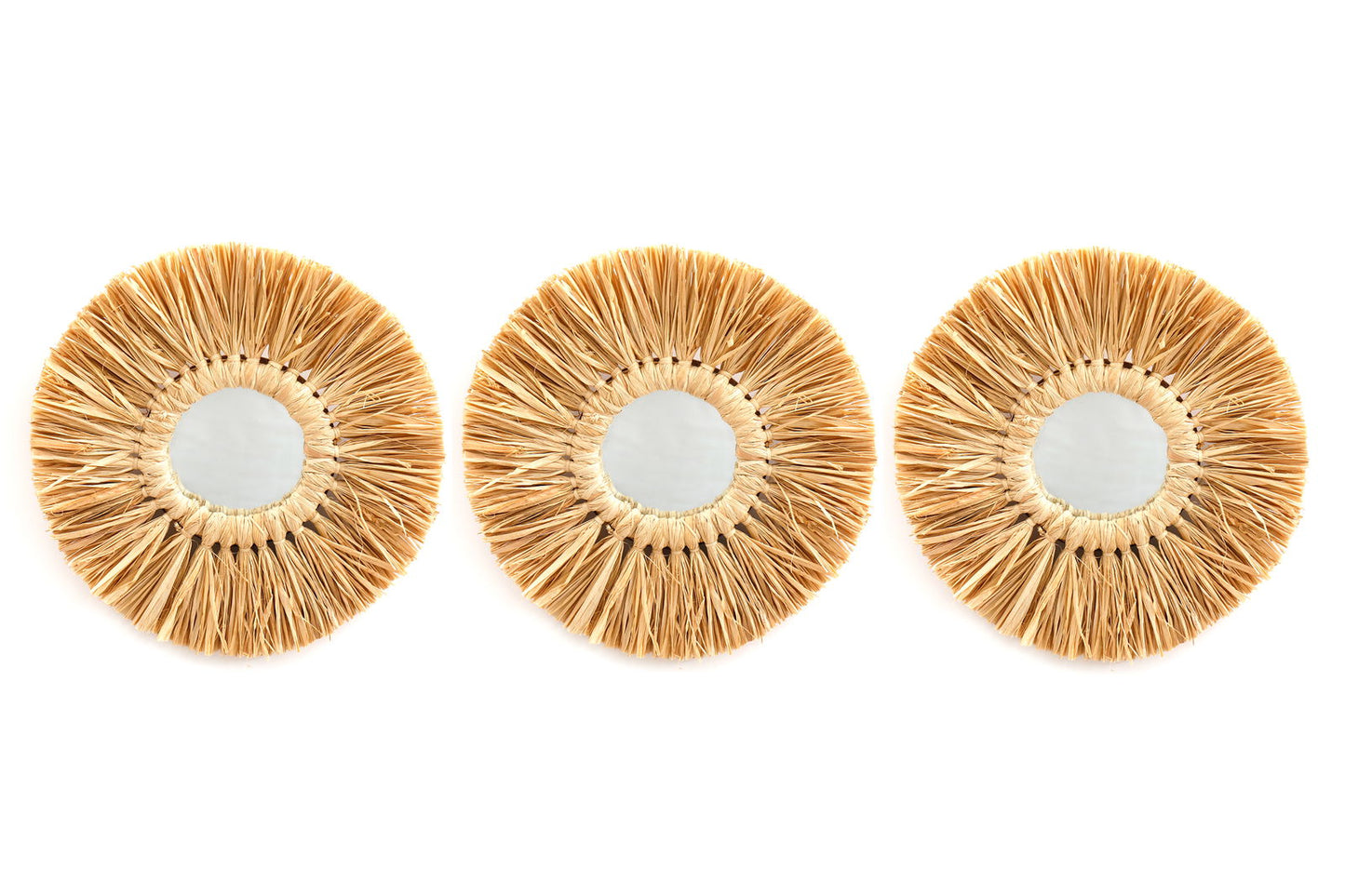 Dried Grass Mirrors - Set of Three