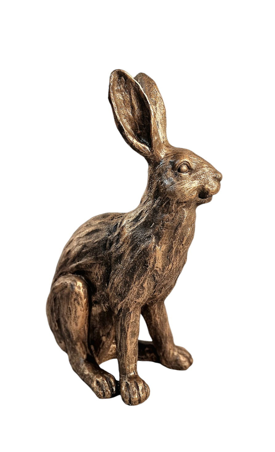 Hare Brass Style Ornament - 39 x 26 x 15cm