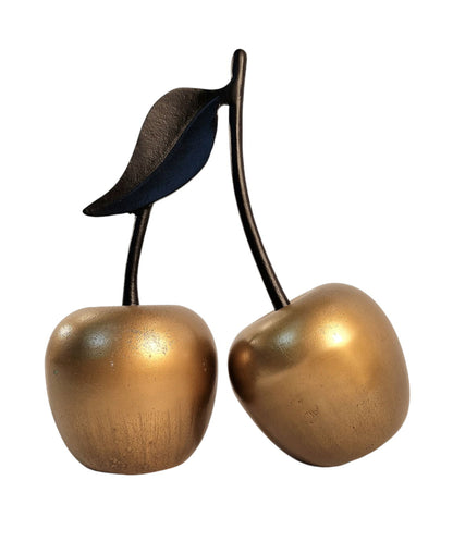 Gold Aluminium Cherry Ornament - 22.5cm