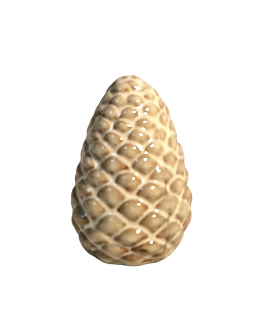 Ceramic Pine Cone Ornament - 11cm