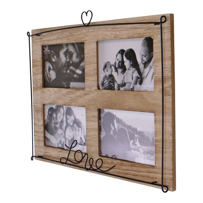 Multi Photo Frame Holds 4 Photos Love Design