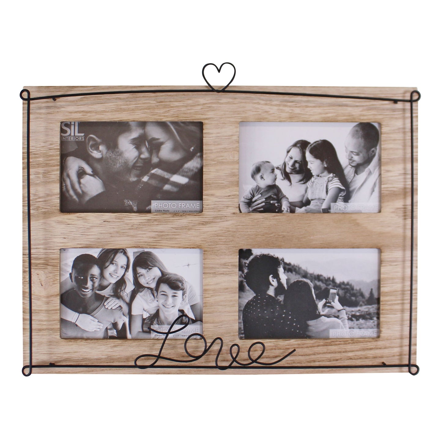 Multi Photo Frame Holds 4 Photos Love Design