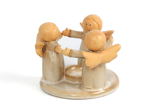 Angel Ring Ceramic Tea Light Holder - 14cm