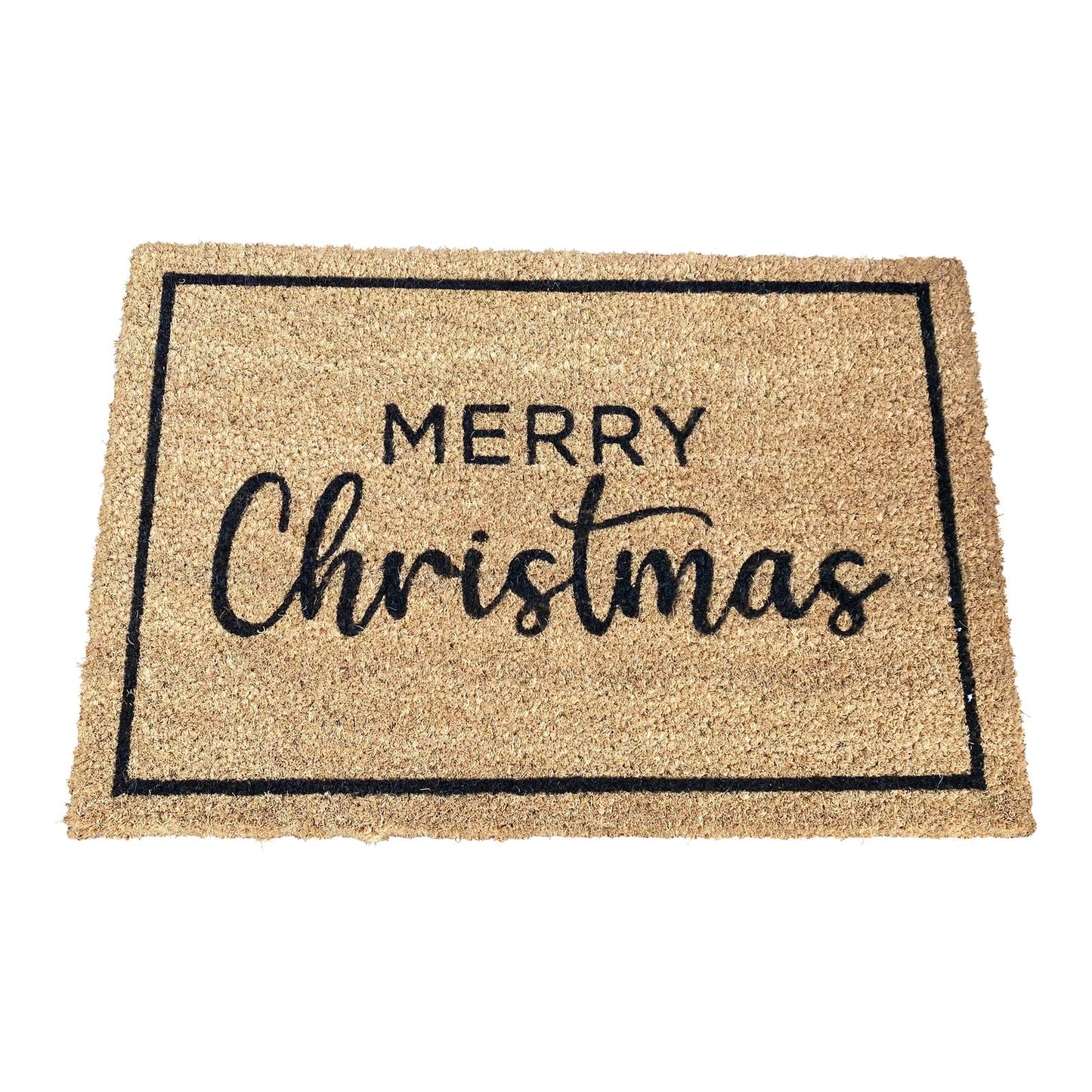 Coir Brown Merry Christmas Doormat