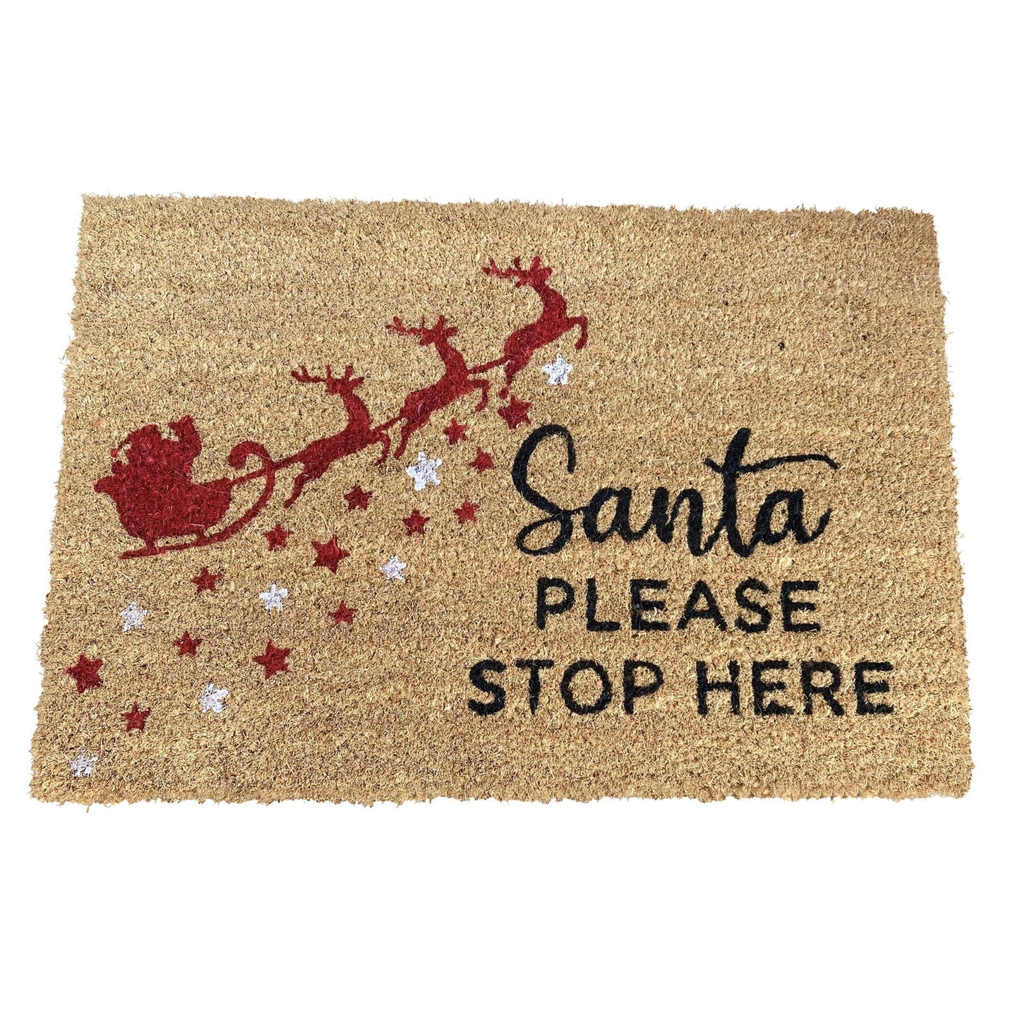 Christmas Doormat - Santa Please Stop Here